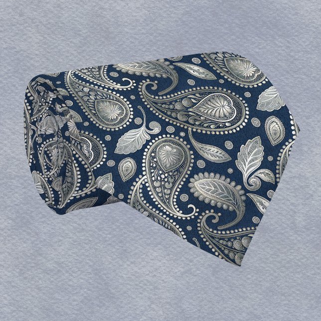 Paisley i marinblått och Elegant Silver Slips (Skapare uppladdad)
