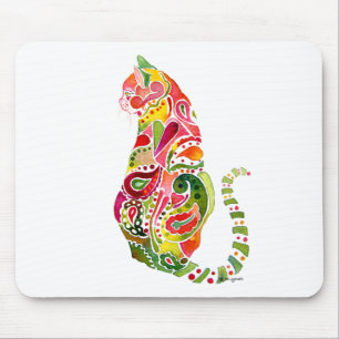 Paisley katt Mousepad Musmatta