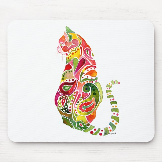Paisley katt Mousepad Musmatta (Framsidan)