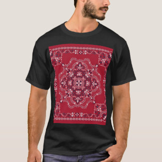Paisley, kranier, bandana, fyrkantig design. t shirt