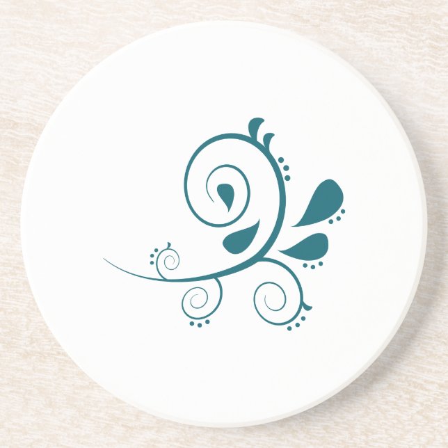 Paisley Kurvor Vector Underläggs Underlägg (Framsidan)