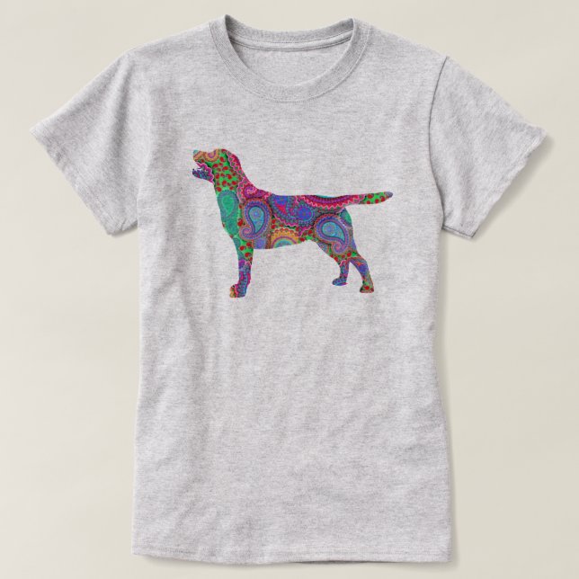Paisley Labrador T-shirt (Design framsida)