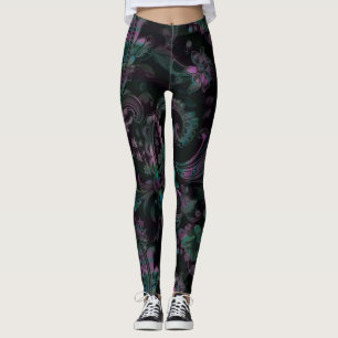 Paisley-legginser: Mörk, petroleumspill Leggings