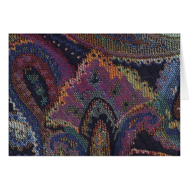 Paisley Lila Hälsningskort (Framsidan Horizontal)