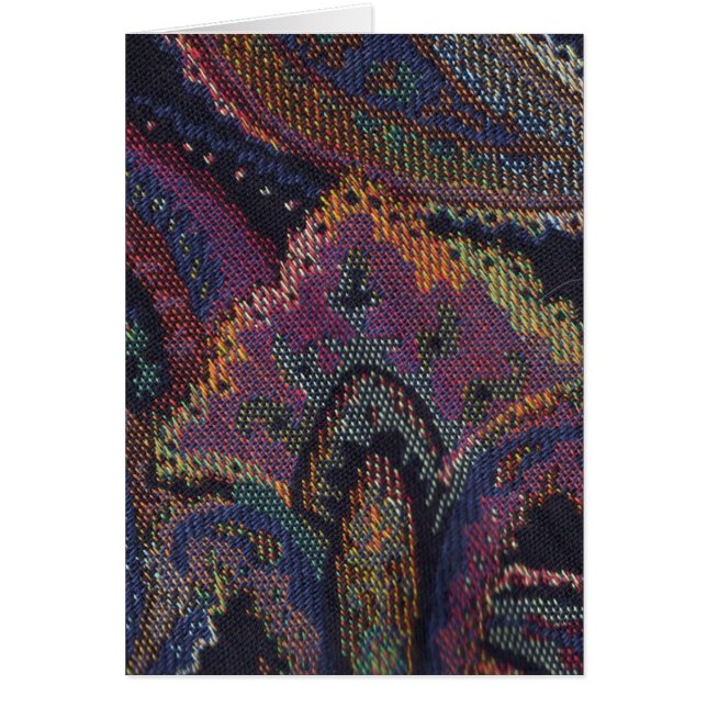 Paisley Lila Hälsningskort (Framsidan)