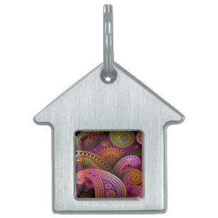 Paisley Lila ID-bricka Husdjur