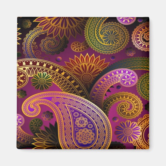 Paisley Lila Magnet (Framsidan)