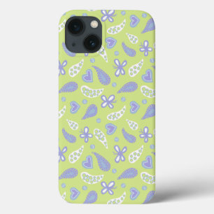 Paisley Lila och Lime Butterflies och Hearts