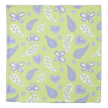Paisley Lila och Lime Butterflies och Hearts