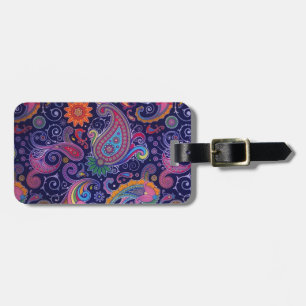 Paisley Lila rosa Bagagebricka
