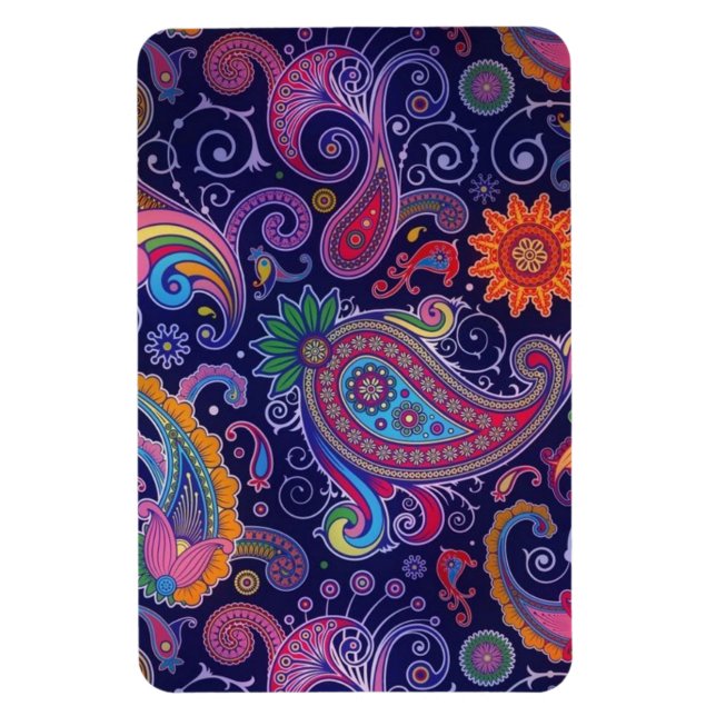 Paisley Lila rosa Magnet (Vertikal)