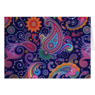 Paisley Lila rosa OBS Kort