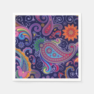 Paisley Lila rosa Pappersservett