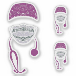 paisley med mask klistermärken