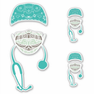 paisley med mask klistermärken