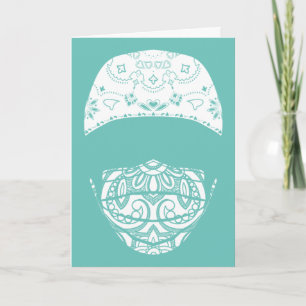 paisley med maskkort kort