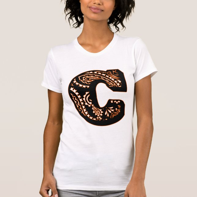 Paisley Monogram - C T-shirt (Framsida)