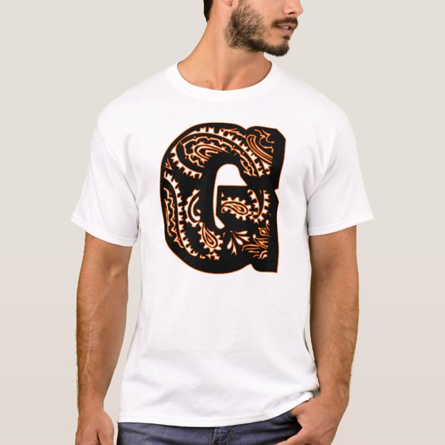 Paisley-monogram - G T Shirt (Framsida)