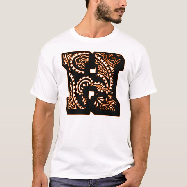 Paisley Monogram - H Tee Shirt (Framsida)