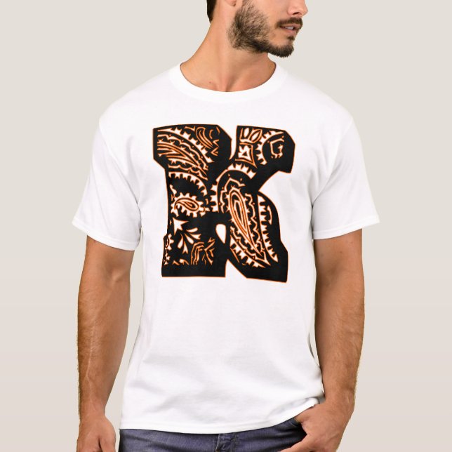 Paisley Monogram - K T Shirt (Framsida)