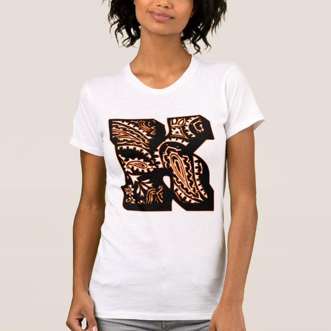 Paisley-monogram - K Tee Shirt (Framsida)