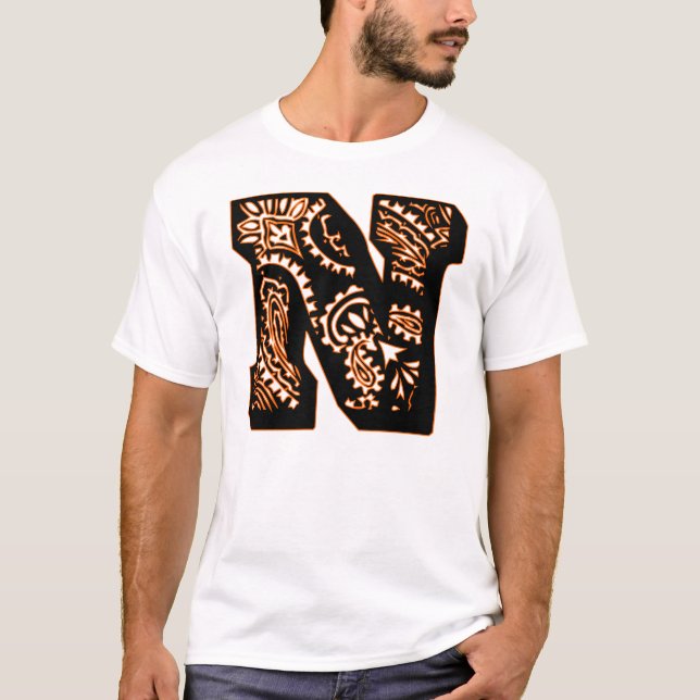 Paisley-monogram - N T-shirt (Framsida)