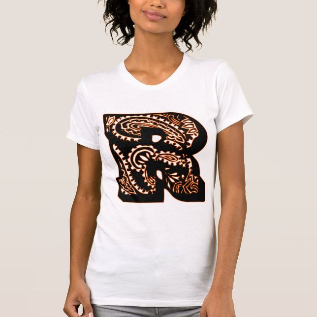 Paisley Monogram - R Tee Shirt (Framsida)
