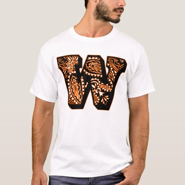 Paisley Monogram - W T Shirt (Framsida)