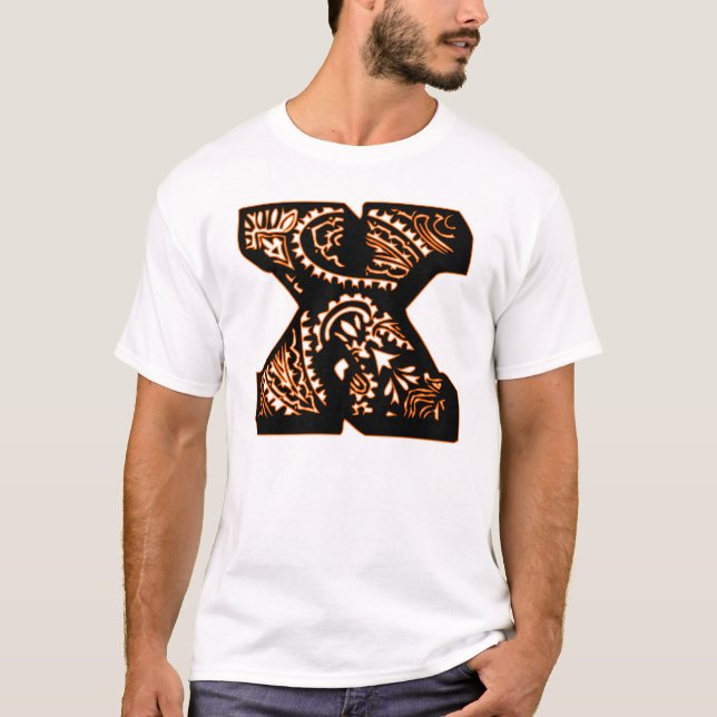 Paisley Monogram - X T Shirt (Framsida)