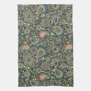 Paisley mönster 3 kökshandduk