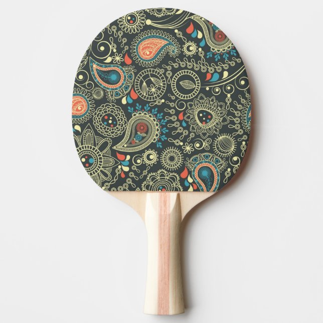 Paisley mönster 3 pingisracket (Framsidan)