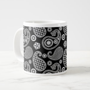 Paisley mönster, Black and White Jumbo Mugg