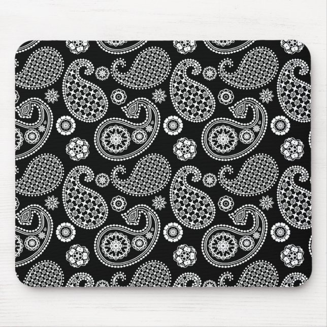 Paisley mönster, Black and White Musmatta (Framsidan)