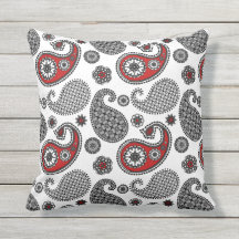 Paisley mönster, Black, White and Red