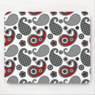 Paisley mönster, Black, White and Red Musmatta