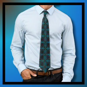 Paisley Mönster Blue Brown Black Slips