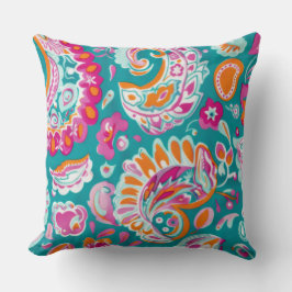 Paisley Mönster Boho Blommig Dekorativ Kudde