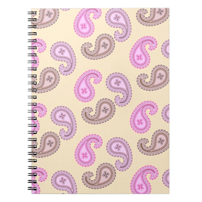 Paisley Mönster Boho Notebook Anteckningsbok (Framsidan)
