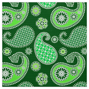 Paisley mönster, Emerald and Jade Grönt Tyg
