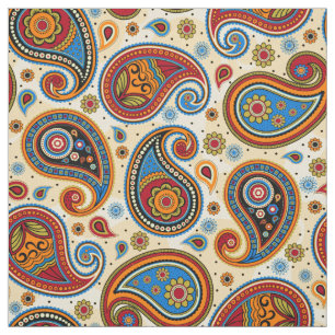 Paisley mönster färglös tyg