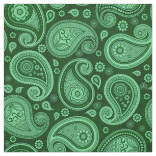 Paisley mönster grönt tyg