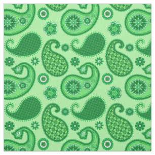 Paisley Mönster, Jade och Emerald Grönt Tyg