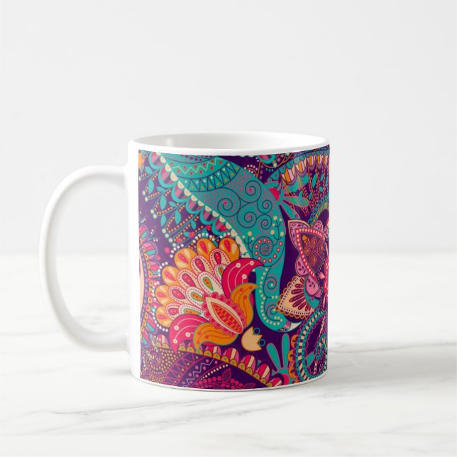 Paisley mönster kaffemugg (Vänster)