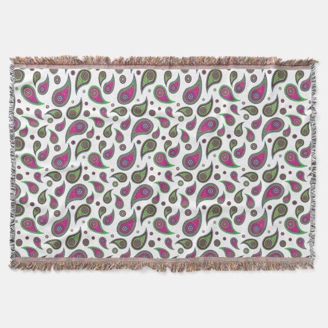 Paisley Mönster Kast Kastblanka Filt (Framsidan)
