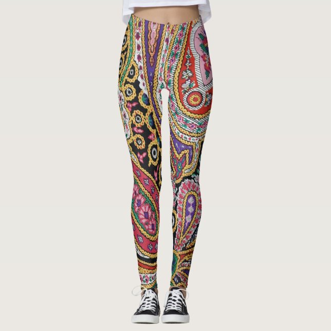 paisley mönster leggings (Framsida)