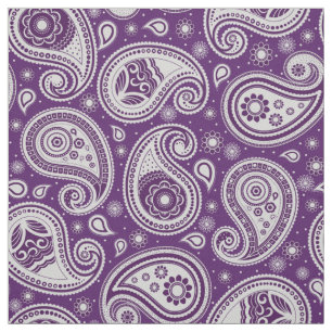 Paisley mönster lila och vit elegant tyg