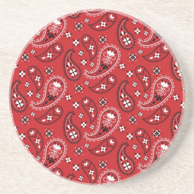 Paisley Mönster med Red Background-23214 Underlägg (Framsidan)