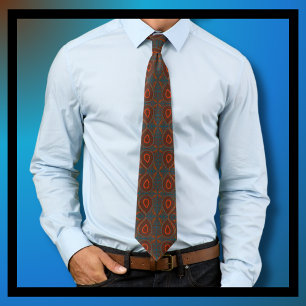 Paisley Mönster Orange Blue Brown Slips