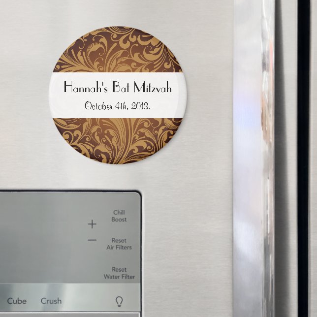 Paisley Mönster, Persian Paisley, Bat mitzvah Magnet (In Situ (Fridge))