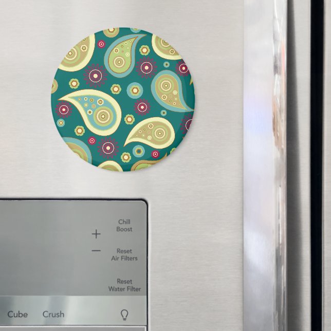 Paisley Mönster, Persian Paisley, Oriental Paisley Magnet (In Situ (Fridge))